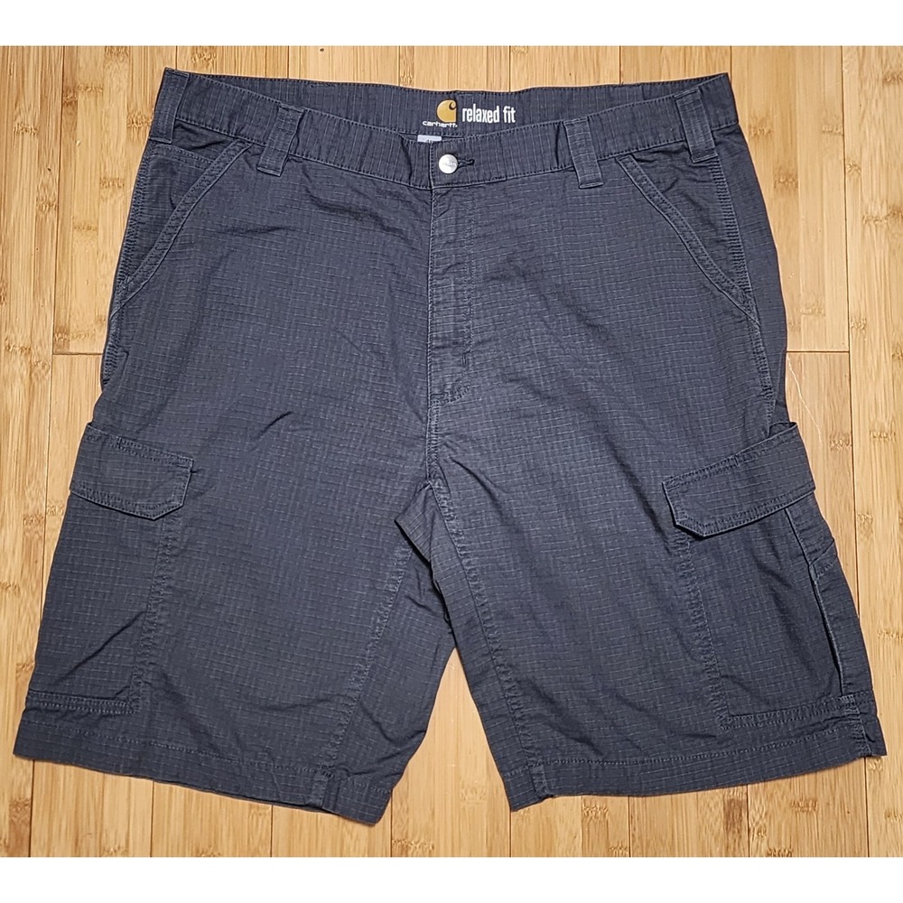 Carhartt Force Broxton Cargo Shorts Mens 40 Gray Relaxed Fit Ripstop Work 103543